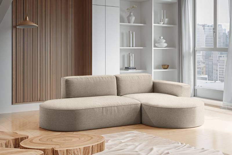 Kaiser Möbel Ecksofa Modernes L-förmiges Designer Modena Falten, HR-Schaum, Wellenfeder, Komfort Kaiser Möbel Ecksofa Modernes L-förmiges Designer Modena Falten, HR-Schaum, Wellenfeder, Komfort von Kaiser Möbel