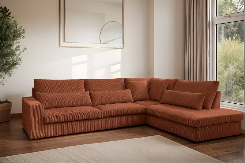 Kaiser Möbel Ecksofa SVEN in L-Form für das Wohnzimmer, Stoff Poso, Freistehend Hohe Scheuerfestigkeit Haustierfreundlich von Kaiser Möbel