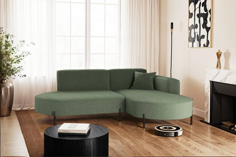 Kaiser Möbel Ecksofa Sofa L-Form Designer Modena Rein stoff Noel, Quelle, Poso von Kaiser Möbel