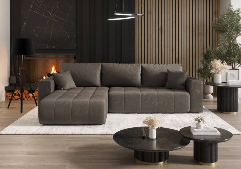 Kaiser Möbel Ecksofa Sofa L-form mit Schlaffunktion im Veloursstoff Monolith modernes MILO, L-Form,Samtweiche Veloursoberfläche,Wasserabweisender Stoff Monolith Kaiser Möbel Ecksofa Sofa L-form mit Schlaffunktion im Veloursstoff Monolith modernes MILO, L-Form,Samtweiche Veloursoberfläche,Wasserabweisender Stoff Monolith von Kaiser Möbel