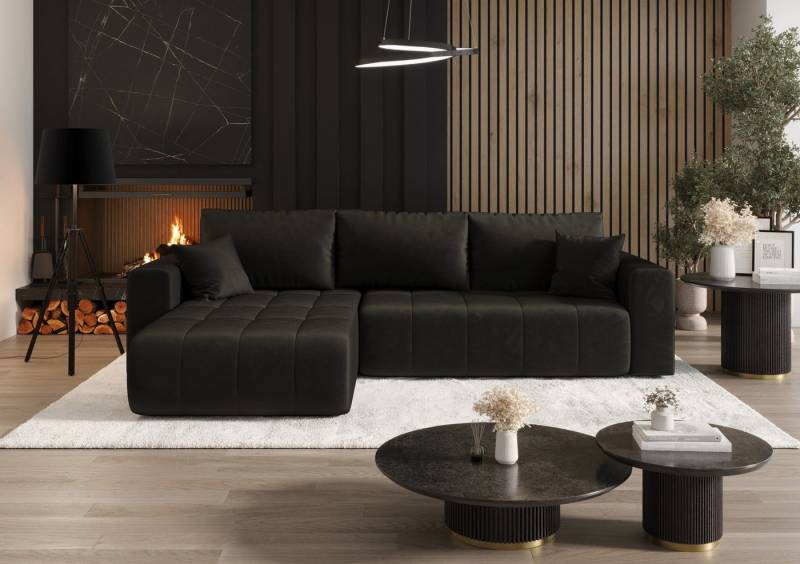Kaiser Möbel Ecksofa Sofa L-form mit Schlaffunktion im Veloursstoff Monolith modernes MILO, L-Form,Samtweiche Veloursoberfläche,Wasserabweisender Stoff Monolith Kaiser Möbel Ecksofa Sofa L-form mit Schlaffunktion im Veloursstoff Monolith modernes MILO, L-Form,Samtweiche Veloursoberfläche,Wasserabweisender Stoff Monolith von Kaiser Möbel