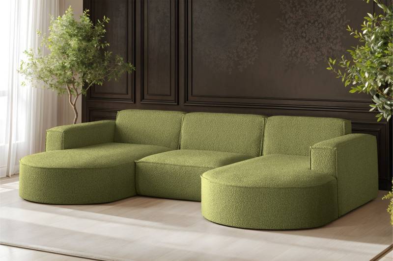 Kaiser Möbel Ecksofa Sofa U form, Couch MODENA U STUDIO stoff Verita, Poso, Quelle von Kaiser Möbel