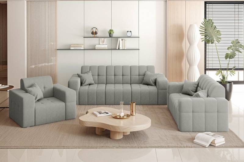 Kaiser Möbel Loungeset Couchgarnitur NIMES - Sofagarnitur 3-2-1, breite Farbpalette von Kaiser Möbel