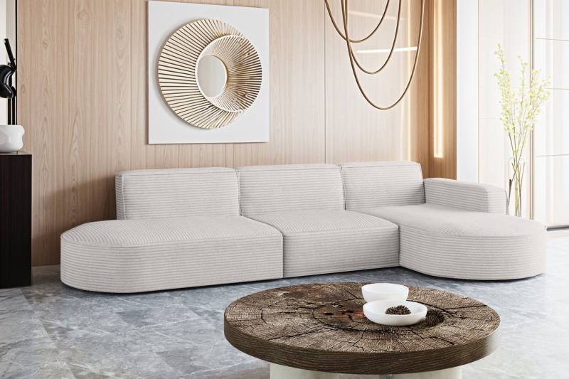 Kaiser Möbel Ecksofa Designer, Sofa L form MODENA stoff Poso, Dekorative Kissen, viele Farben, bequem von Kaiser Möbel