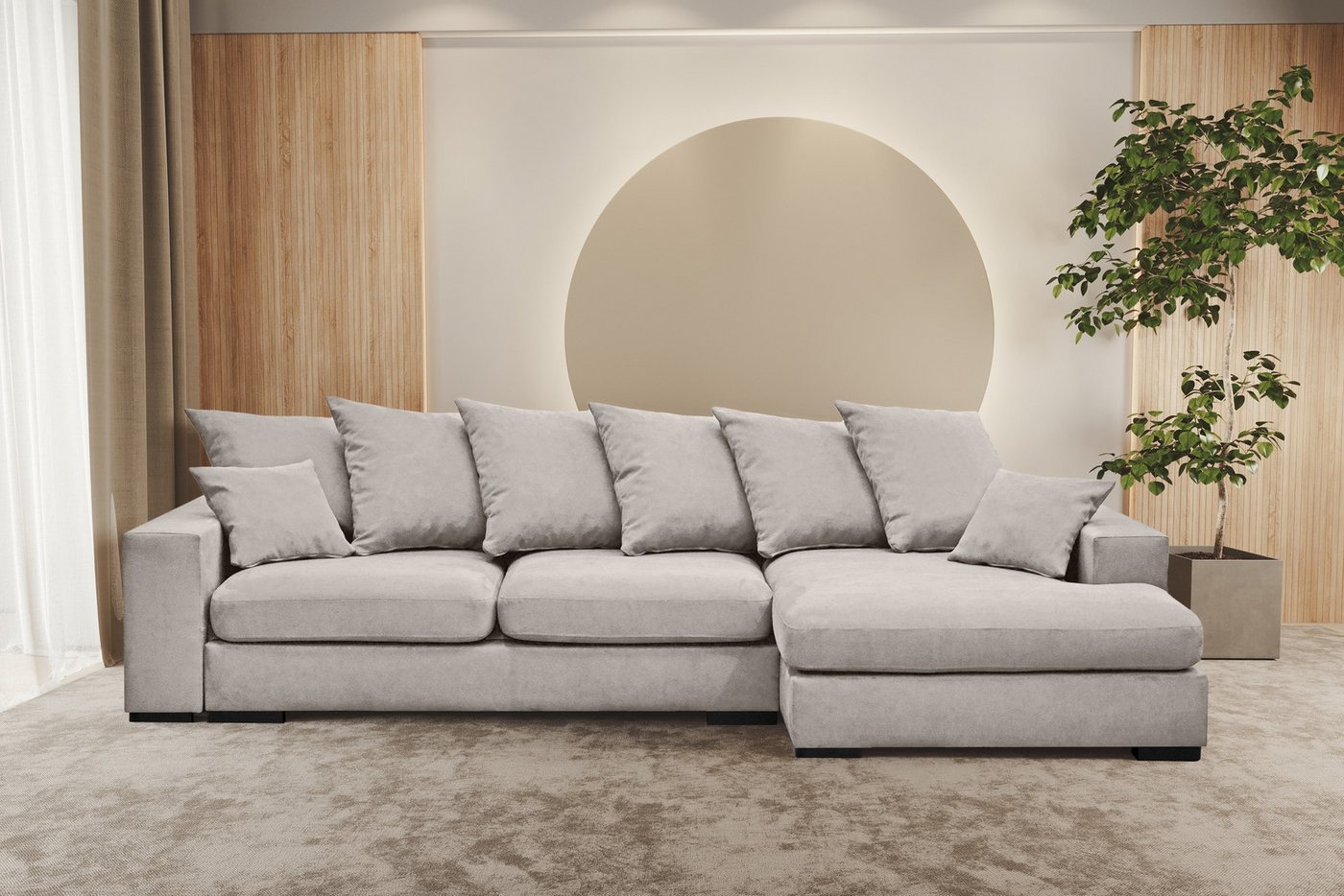 Kaiser Möbel Ottomane Ecksofa Sofa L-form, Couch L-form Gabon Ottomane Links/Rechts von Kaiser Möbel