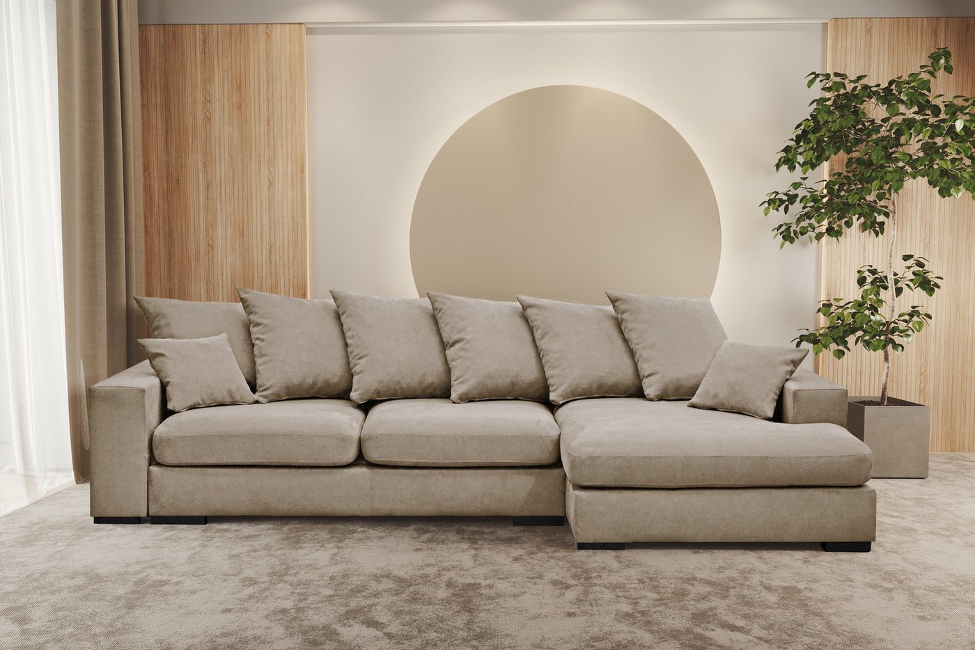 Kaiser Möbel Ottomane Ecksofa Sofa L-form, Couch L-form Gabon Ottomane Links/Rechts von Kaiser Möbel