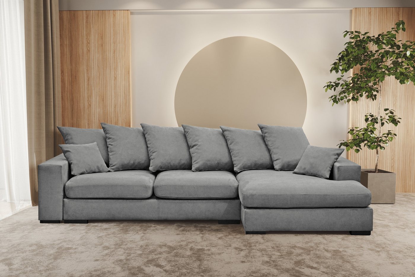 Kaiser Möbel Ottomane Ecksofa Sofa L-form, Couch L-form Gabon Ottomane Links/Rechts von Kaiser Möbel