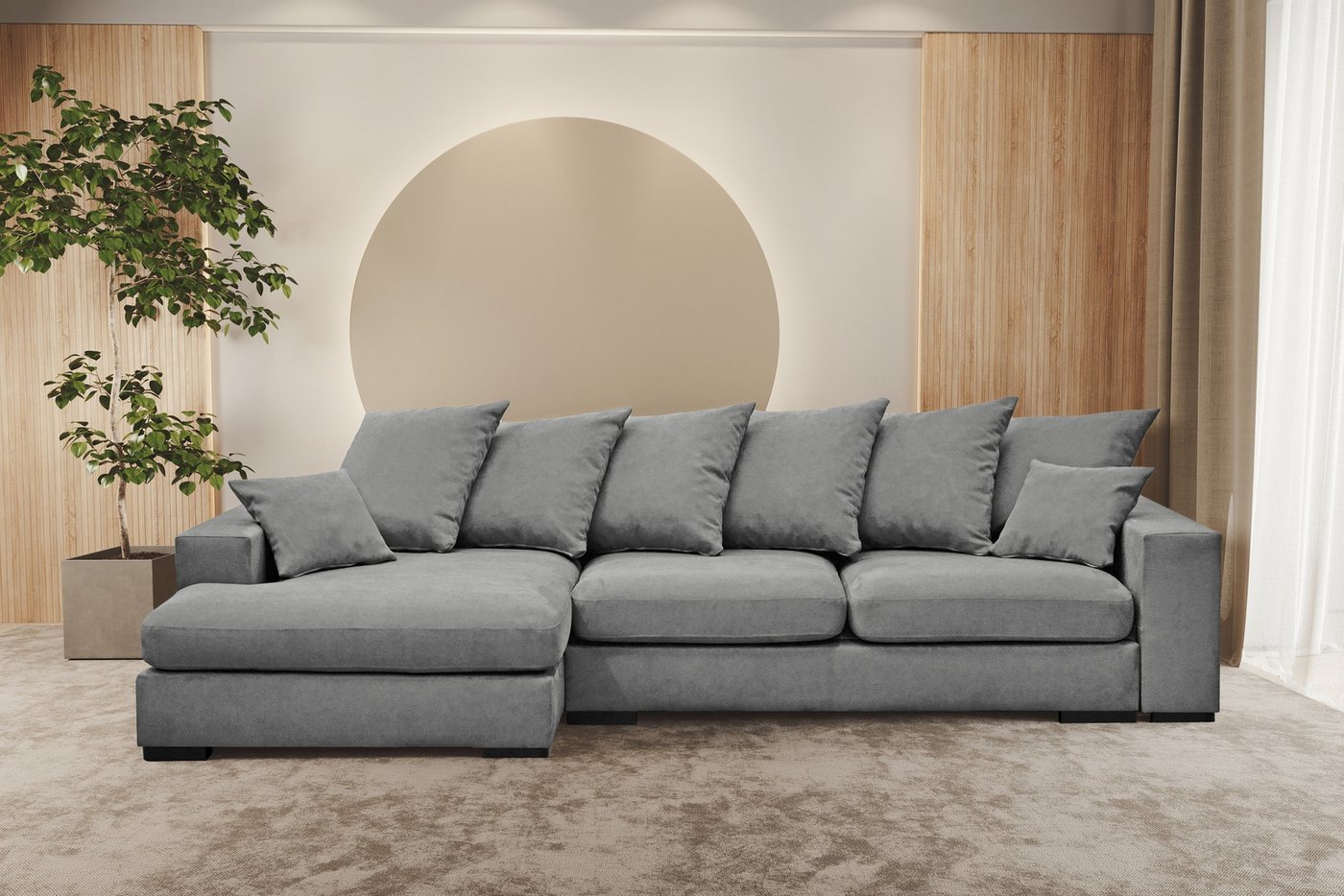 Kaiser Möbel Ottomane Ecksofa Sofa L-form, Couch L-form Gabon Ottomane Links/Rechts von Kaiser Möbel