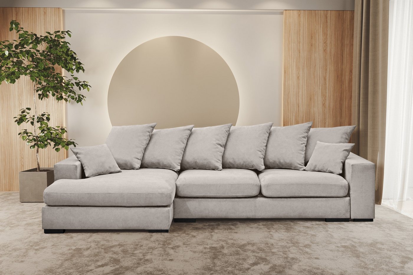 Kaiser Möbel Ottomane Ecksofa Sofa L-form, Couch L-form Gabon Ottomane Links/Rechts von Kaiser Möbel