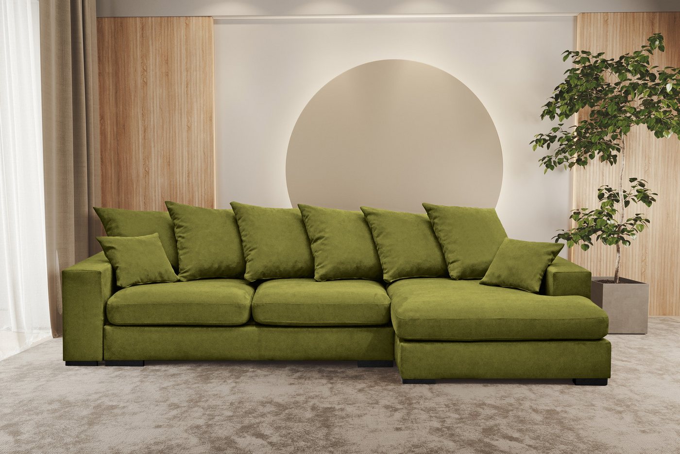 Kaiser Möbel Ottomane Ecksofa Sofa L-form, Couch L-form Gabon Ottomane Links/Rechts von Kaiser Möbel