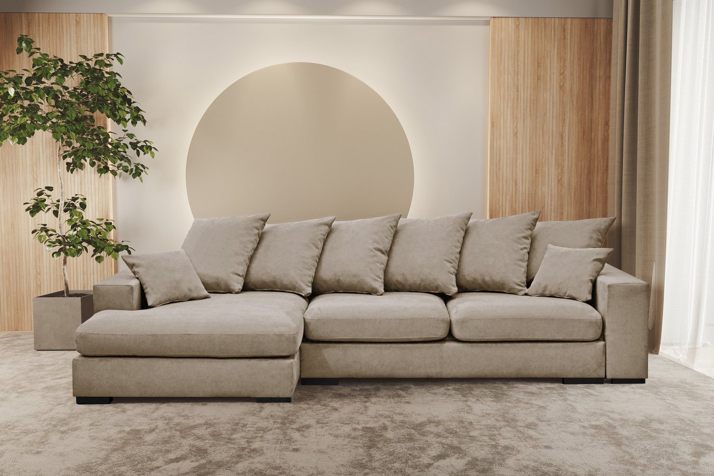 Kaiser Möbel Ottomane Ecksofa Sofa L-form, Couch L-form Gabon Ottomane Links/Rechts von Kaiser Möbel