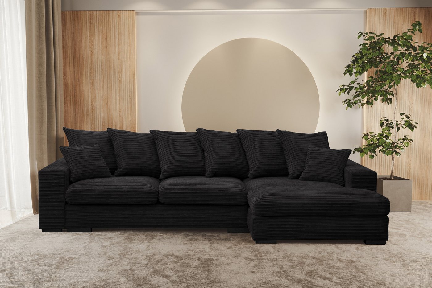 Kaiser Möbel Ottomane Ecksofa Sofa L-form, Couch L-form Gabon stoff Zoom Ottomane von Kaiser Möbel