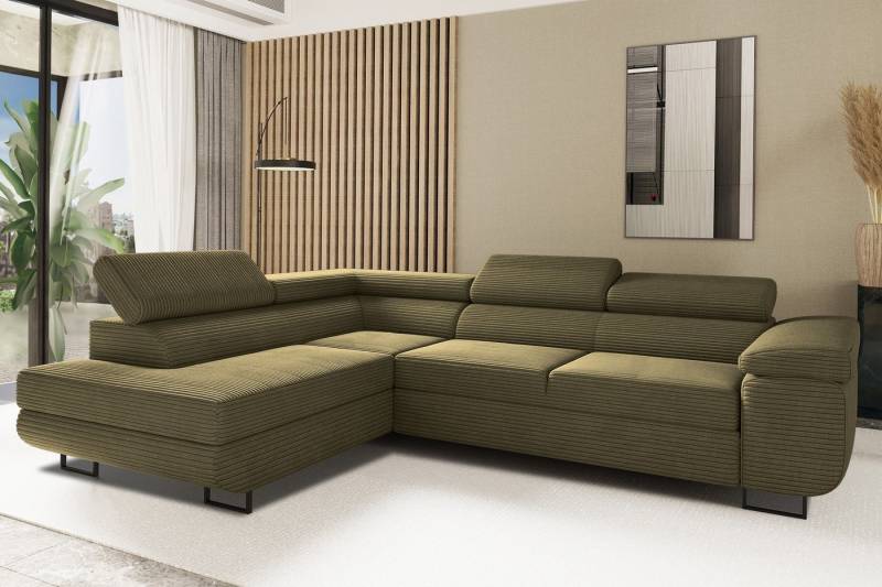 Kaiser Möbel Ecksofa Ecksofa mit schlaffunktion und bettkasten Eckcouch L-Form ATOMIC von Kaiser Möbel
