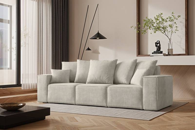 Kaiser Möbel Schlafsofa Sofa 3 Sitzer Ella Modern mit Schlaffunktion stoff Noel von Kaiser Möbel