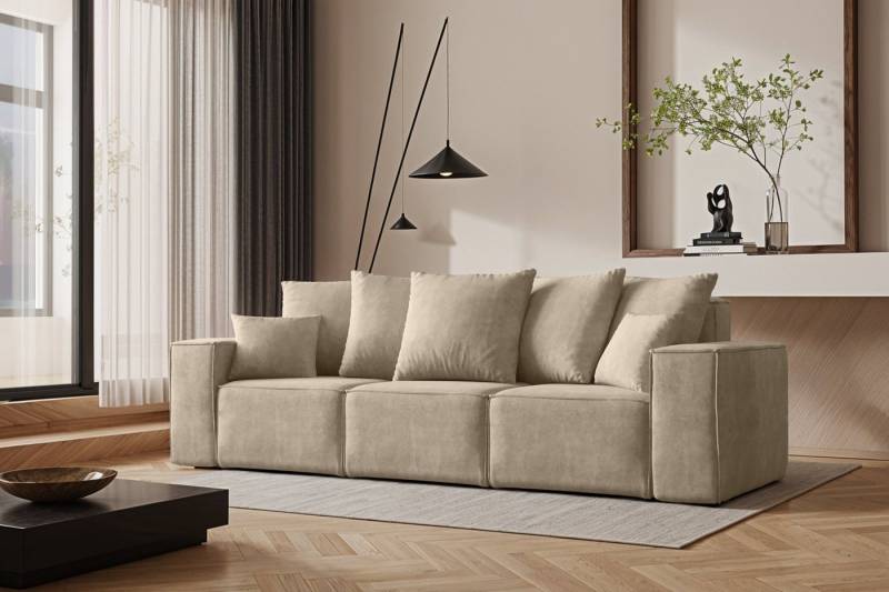 Kaiser Möbel Schlafsofa Sofa 3 Sitzer Ella Modern mit Schlaffunktion stoff Noel von Kaiser Möbel