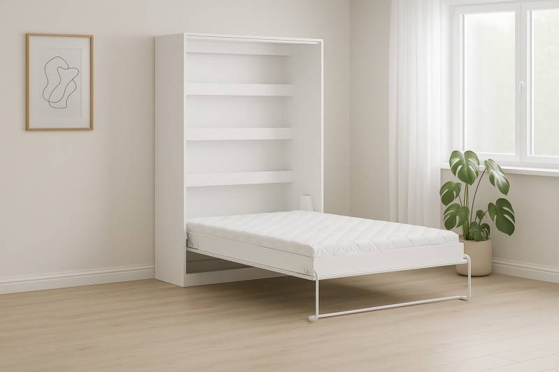 Kaiser Möbel Schrankbett Schrankbett Perfekt vertikales Bett mit Stil und Funktion Klappbett mit LED, vertikalem Mechanismus und platzsparendem Design von Kaiser Möbel