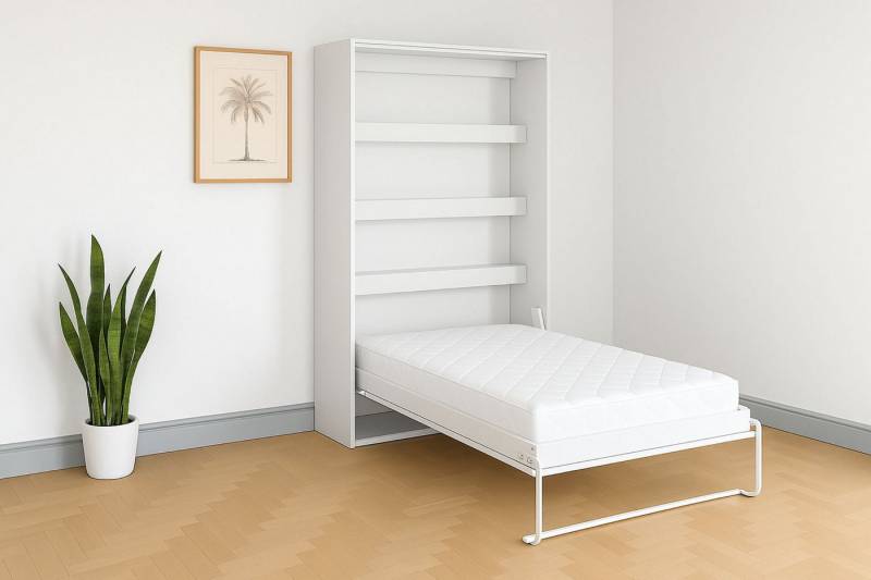 Kaiser Möbel Schrankbett Schrankbett Perfekt vertikales Bett mit Stil und Funktion Klappbett mit LED, vertikalem Mechanismus und platzsparendem Design von Kaiser Möbel