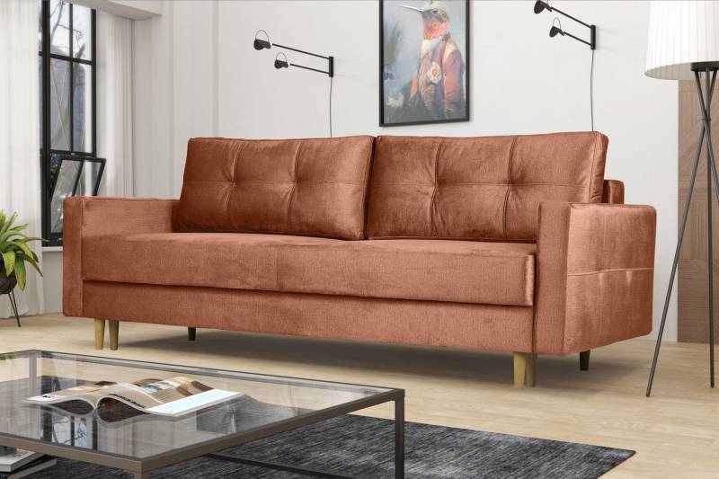 Kaiser Möbel Sofa Modernes Sofa Floro - 3-Sitzer mit Schlaffunktion von Kaiser Möbel
