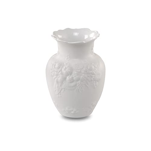 Goebel Kaiser Porzellan Flora Vase aus Biskuitporzellan, in der Farbe Weiß, Maße: 11 x 8,5cm, 14-000-55-8 von Goebel