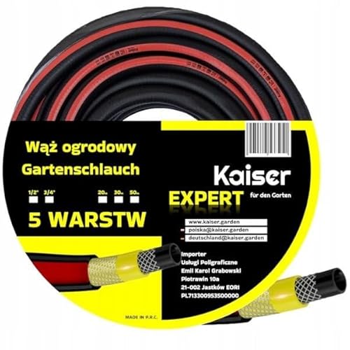 Gartenschlauch 50m ¾ Gummi Kaiser EXPERT 5-lagig UV-beständig knickfest flexibel robust Bewässerungsschlauch Autowäsche Garten Werkstatt Profi von Kaiser für den Garten