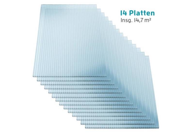 Kaiser plastic Gewächshaus Gewächshausplatten 14 Stk., 4mm Stärke, PC Doppelstegplatte von Kaiser plastic