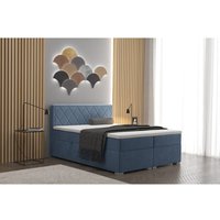 Boxspringbett mit bettkasten und matratze + topper sevilla stoff Riviera Hellblau 180x200 cm Boxspringbett mit bettkasten und matratze + topper sevilla stoff Riviera Hellblau 180x200 cm von Kaiser
