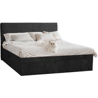 Boxspringbett mit bettkasten und topper TRENTO, ohne Bein stoff Plüsch Cord 180x200 cm Schwarz Boxspringbett mit bettkasten und topper TRENTO, ohne Bein stoff Plüsch Cord 180x200 cm Schwarz von Kaiser