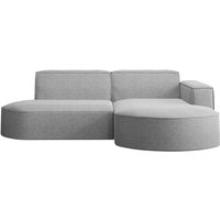 Ecksofa, Sofa L form, Couch L form MODENA L STUDIO stoff Neve Grau Rechts von Kaiser