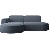 Ecksofa, Sofa l form, Couch l form modena l studio stoff Neve Blau Links von Kaiser