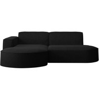 Ecksofa, Sofa l form, Couch l form modena l studio stoff Neve Schwarz Links von Kaiser