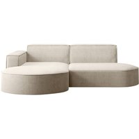 Ecksofa Designer MODENA STUDIO stoff Dicker cord Poso Beige Links von Kaiser