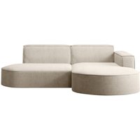 Kaiser - Ecksofa Designer modena studio stoff Dicker cord Poso Beige Rechts von Kaiser