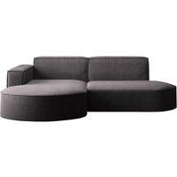 Ecksofa Designer modena studio stoff Dicker cord Poso Dunkelgrau Links von Kaiser