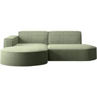 Kaiser - Ecksofa Designer modena studio stoff Dicker cord Poso Hellgrün Links von Kaiser