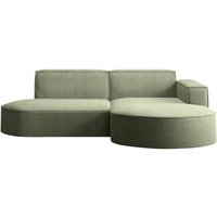 Kaiser - Ecksofa Designer modena studio stoff Dicker cord Poso Hellgrün Rechts von Kaiser