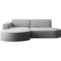 Ecksofa Designer modena studio stoff Dicker cord Poso Silber Links von Kaiser
