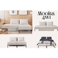 Ecksofa mit schlaffunktion, Sofa, Betten, Liegestuhl, MOOKA 4in1-Multifunktions-System, stoff Velo von Kaiser