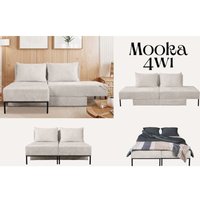 Kaiser - Ecksofa mit schlaffunktion, Sofa, Betten, Liegestuhl, mooka 4in1-Multifunktions-System, stoff Velo von Kaiser