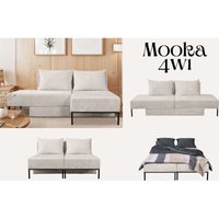 Ecksofa mit schlaffunktion, Sofa, Betten, Liegestuhl, mooka 4in1-Multifunktions-System, stoff Velo von Kaiser