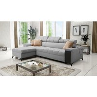 Kaiser - Elegantes Ecksofa mit modischer Steppung und Schlaffunktion greco i mini Avra Grau Links von Kaiser