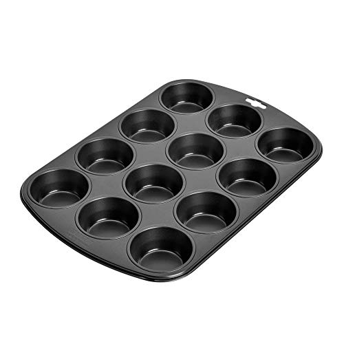 ORIGINAL KAISER Creativ Muffin-Backform, Legierter Stahl, schwarz, 38 x 27 x 3 cm von ORIGINAL KAISER