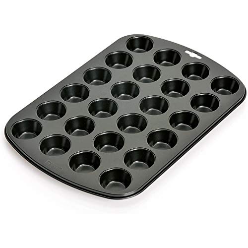 Original Kaiser Inspiration Backform für 24 Mini Muffins, 38 x 27 cm, Cupcake Form antihaftbeschichtet, Muffinblech für kleine Muffins, Schwarz von ORIGINAL KAISER
