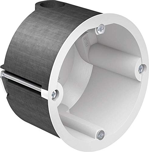 Kaiser Geräte-Verbindungsdose Hohlwand HWD 90, Schwarz, Kunststoff, IP3X, 74 mm, 1-fach, ohne Deckel von Kaiser