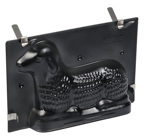 Original Kaiser 3D Osterlamm Backform 0,7l, Lamm Backform Ostern, Motivbackform mit Befestigungsklammern, antihaftbeschichtet, auslaufsicher, Schwarz von ORIGINAL KAISER
