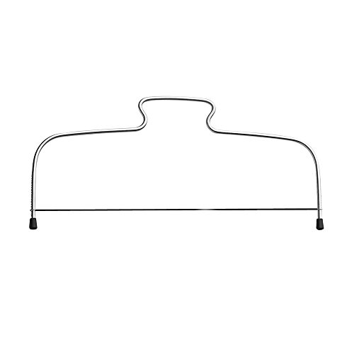 Original Kaiser Classic Tortenschneider 39,5 x 20,5 cm, Kuchenschneider, Tortenbodenschneider mit höhenverstellbarem Schneidedraht, Edelstahl, Gummifüße, Grau, 1 - Pack von ORIGINAL KAISER