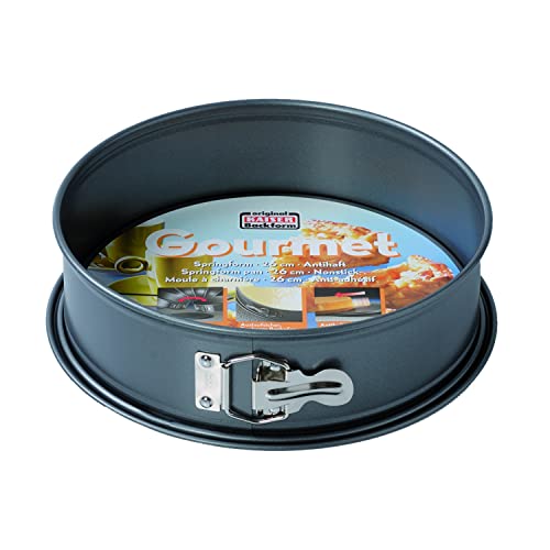 Original Kaiser Gourmet Springform 24 cm rund mit Flachboden, runde Backform, auslaufsicher, antihaftbeschichtet, hitzebeständig bis 230°C von ORIGINAL KAISER