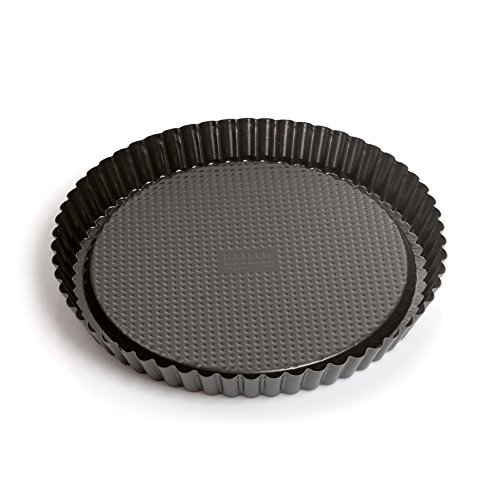 Original Kaiser Classic Obstbodenform 30 cm, Tortenbodenform, Tortenboden Backform antihaftbeschichtet, Obstkuchenform mit Wellenrand, gleichmäßige Bräunung, Schwarz von ORIGINAL KAISER