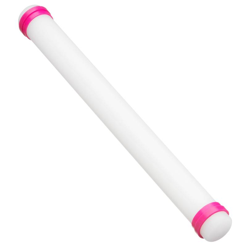 Kaiser Fondant Rollstab groß in weiß/pink von Kaiser