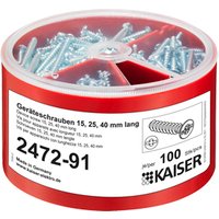 Kaiser Geräteschrauben-Box je 100 3,2x15/25/40 2472-91 von Kaiser
