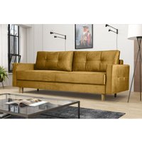 Modernes Sofa Floro - 3-Sitzer mit Schlaffunktion Senffarbe von Kaiser